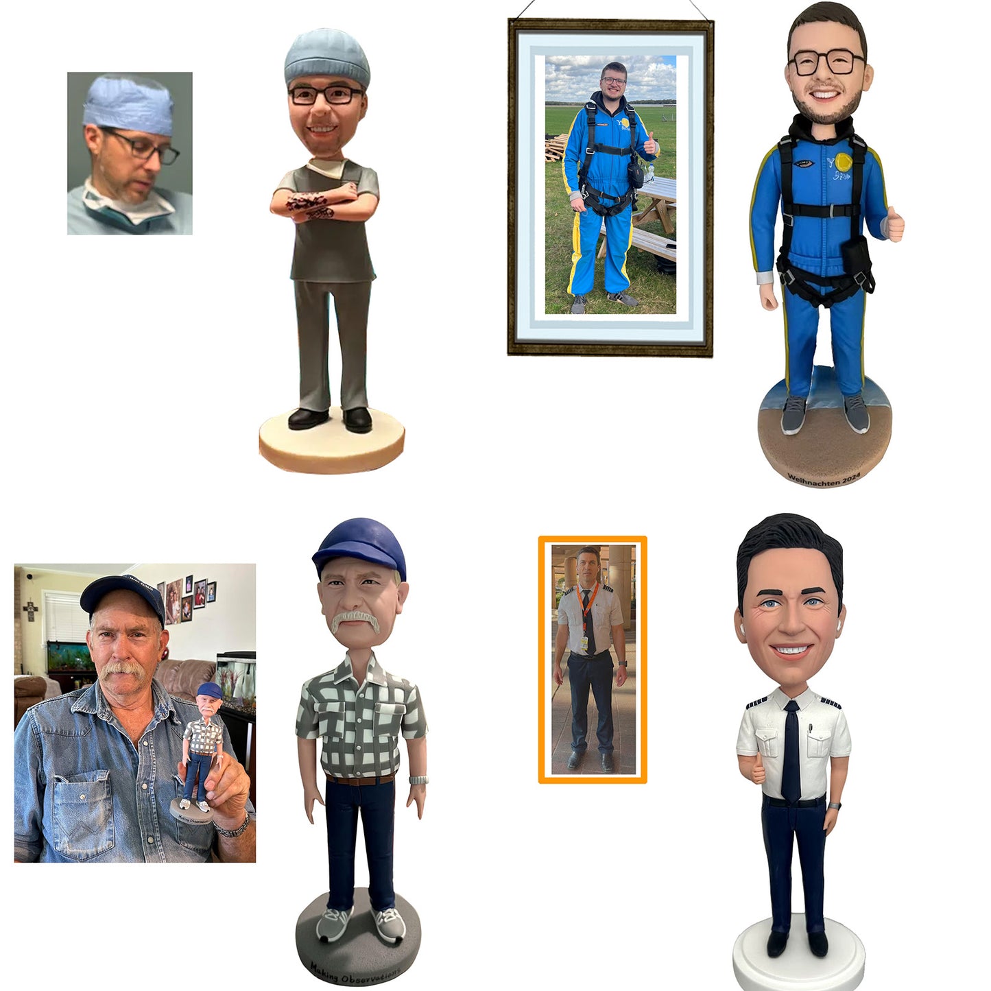 Custom Bobblehead Kids,Custom Personalized Unique Handmade, Custom Bobblehead of Child