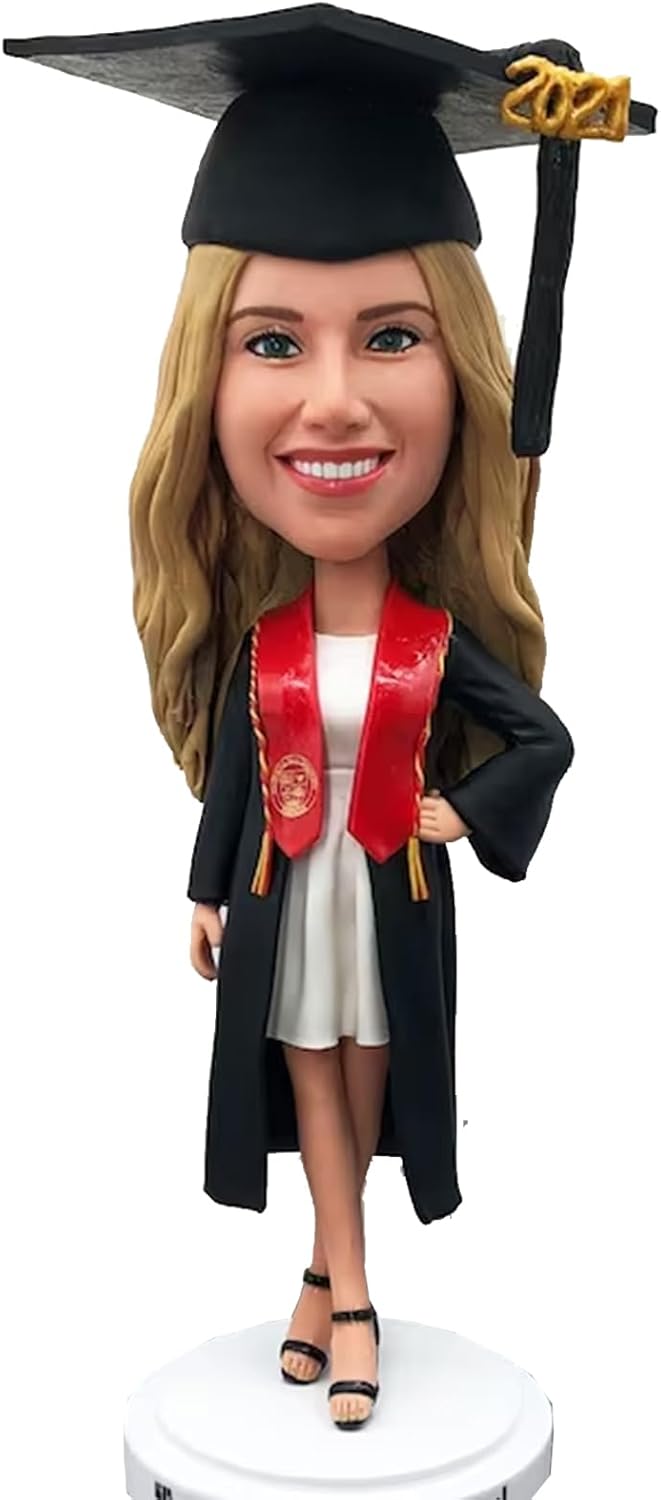 Female Personalized Students Custom Bobblehead graduate Gift Doll, Custom Bobblehead Graduation