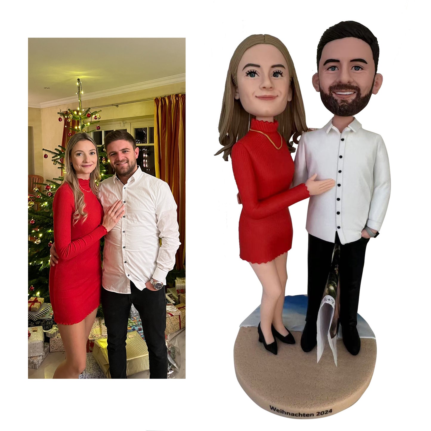 Custom Bobblehead Double from Your photos For Couplers- Valentine's Day, Anniversary, Birthday, Wedding