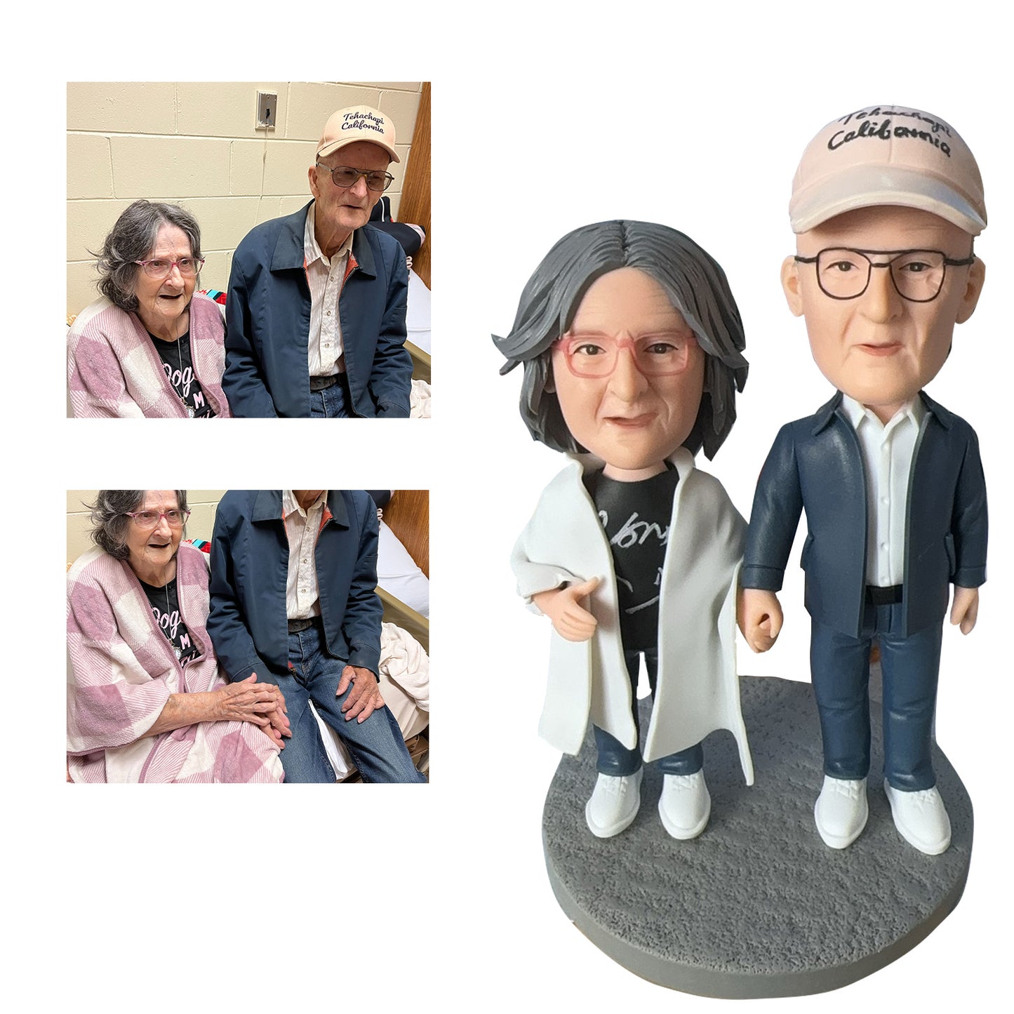 Two People Custom Bobbleheads Figurine Personalized As Anniversary Day, Custom Bobblehead Photo