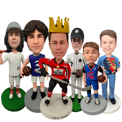 Custom Bobblehead Group & Bobblehead Customized Basketball – Personalized Team Bobbleheads | Helgee