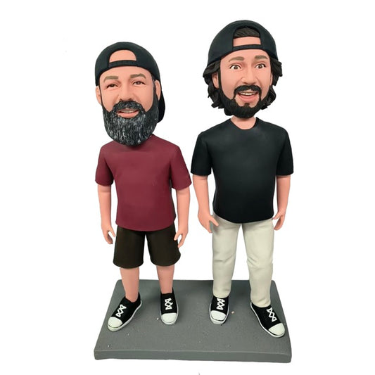 Create a Custom Bobblehead for 2 People – Celebrate Dynamic Duos with Helgee!