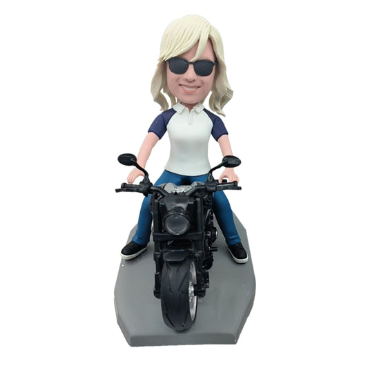 Custom Motorcycle Bobblehead - Personalized Riding Figurines | Helgee