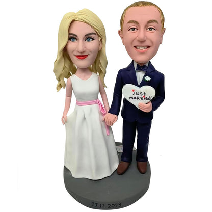 Custom Bobbleheads Couples, Wedding Bobblehead Personalized Gifts for Couple