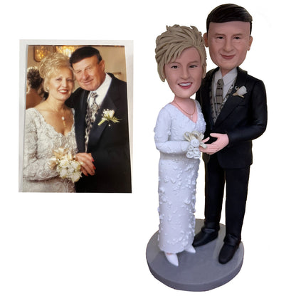 Custom Couple Bobblehead Figures Personalized from Picture, Custom Bobblehead Double, Custom Bobblehead Wedding