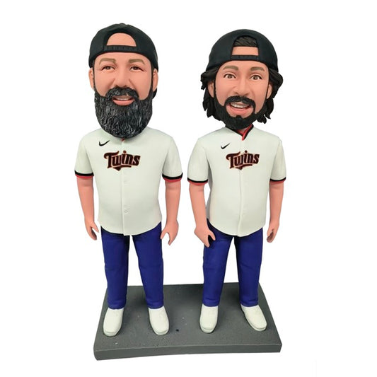 Handsome Brother And Cute Sister Custom Bobblehead – Celebrate Sibling Love!