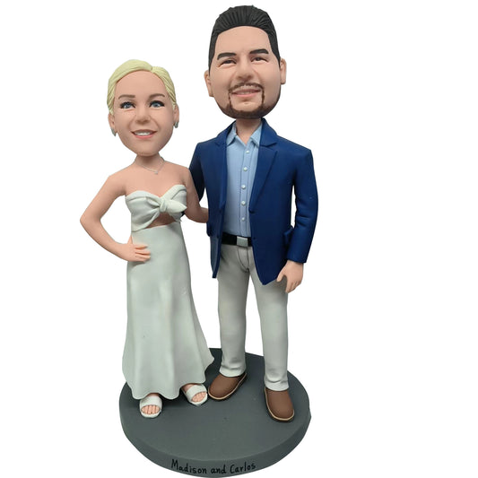 Customized Wedding Bobbleheads | Handcrafted Couple Figurines – Helgee