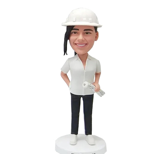 BobbleHeads Figurine Customized Doll,Women Engineers Doll, Custom Bobblehead Business Woman