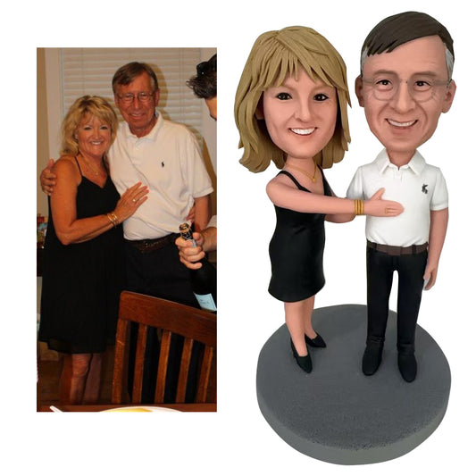 Fully Custom Lovers Bobblehead Personalized Couple Figurine from your photos, Custom Bobblehead Gift for Boss