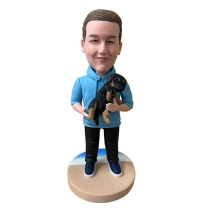 Custom Bobblehead Boss Day Gift, Custom Bobblehead Dog & Custom Bobblehead with Pet - Celebrate All Special Bonds with Helgee!