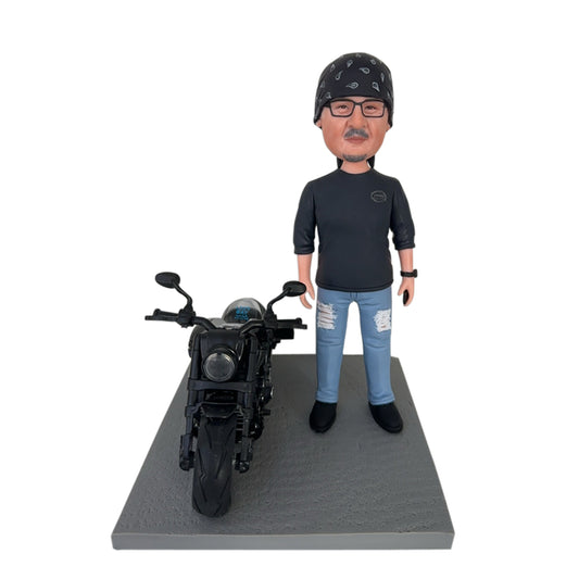 Custom Bobblehead Motorcycle & Custom Bobblehead Boss - Ride with Style, Lead with Smiles!