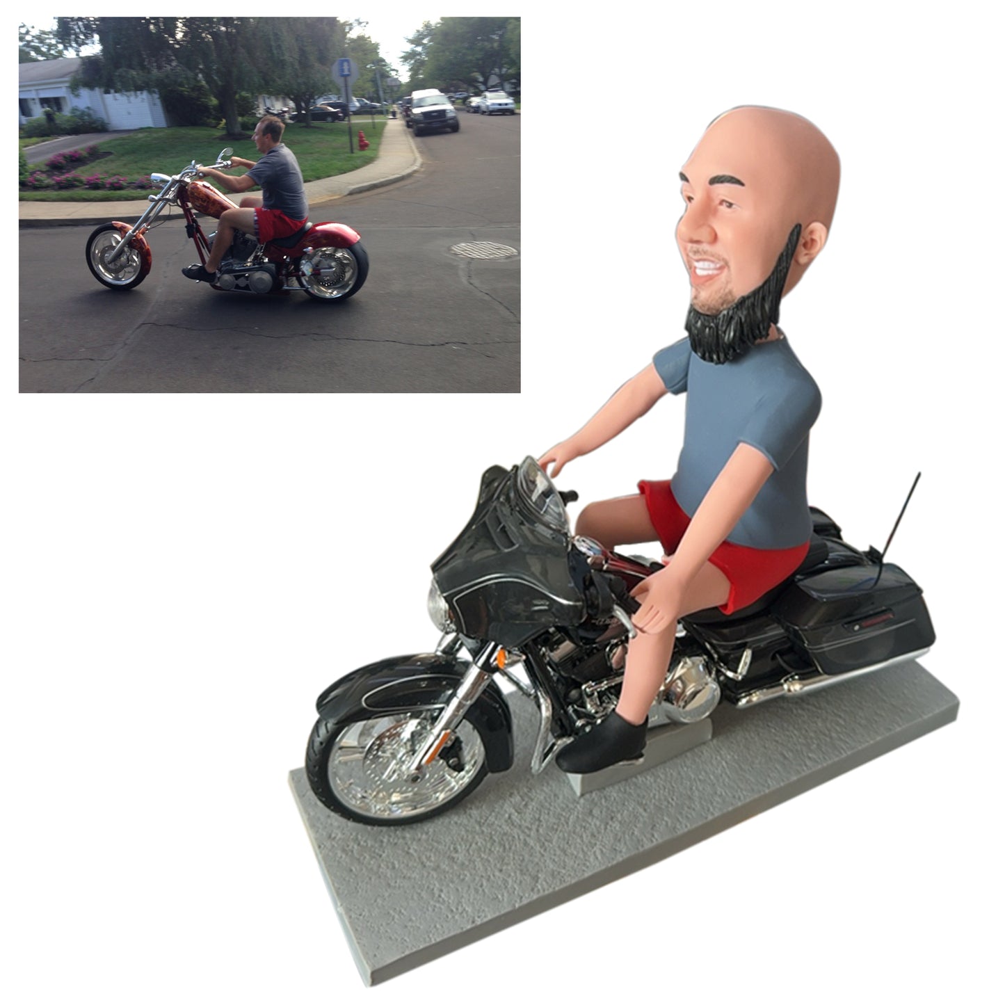 Custom Bobblehead Biker & Bobbleheads Customized Sports – Ride, Play, and Display with Helgee!