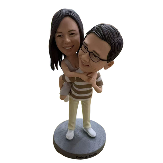 Custom Bobbleheads Personalized & Customized Bobblehead Couple – Celebrate Uniqueness with Helgee!