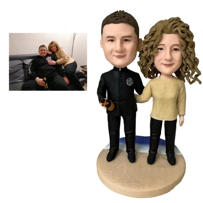 Custom Bobbleheads- Personalized Couple Figurine Handmade, Custom Bobblehead for Boss